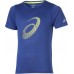 Футболка ASICS Short Sleeve T-Shirt синяя мужская