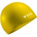Шапочка для плавания TYR Wrinkle Free Silicone Cap желтая